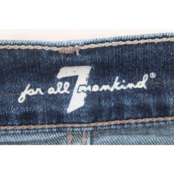 Seven 7 For All Mankind Jeans Mens W 38 Inseam 27" Blue The Straight Stretch - Picture 9 of 10